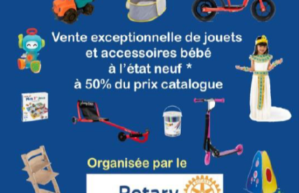 Vente de Jouets et accessoires bébé au profit de l'éradication de la Polio